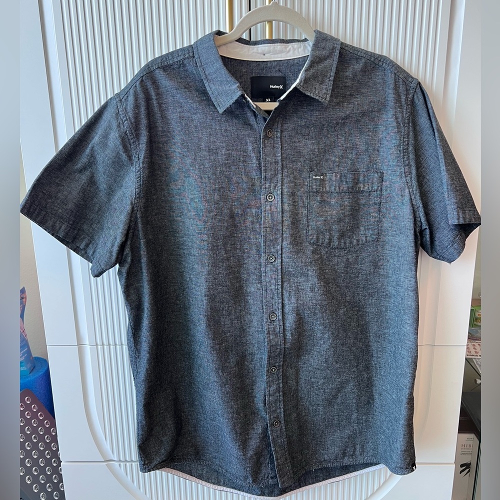 Hurley Black Casual Button Down Shirt